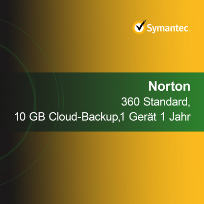Norton 360 Standard, 10 GB Cloud-Backup, 1 Gerät 1 Jahr